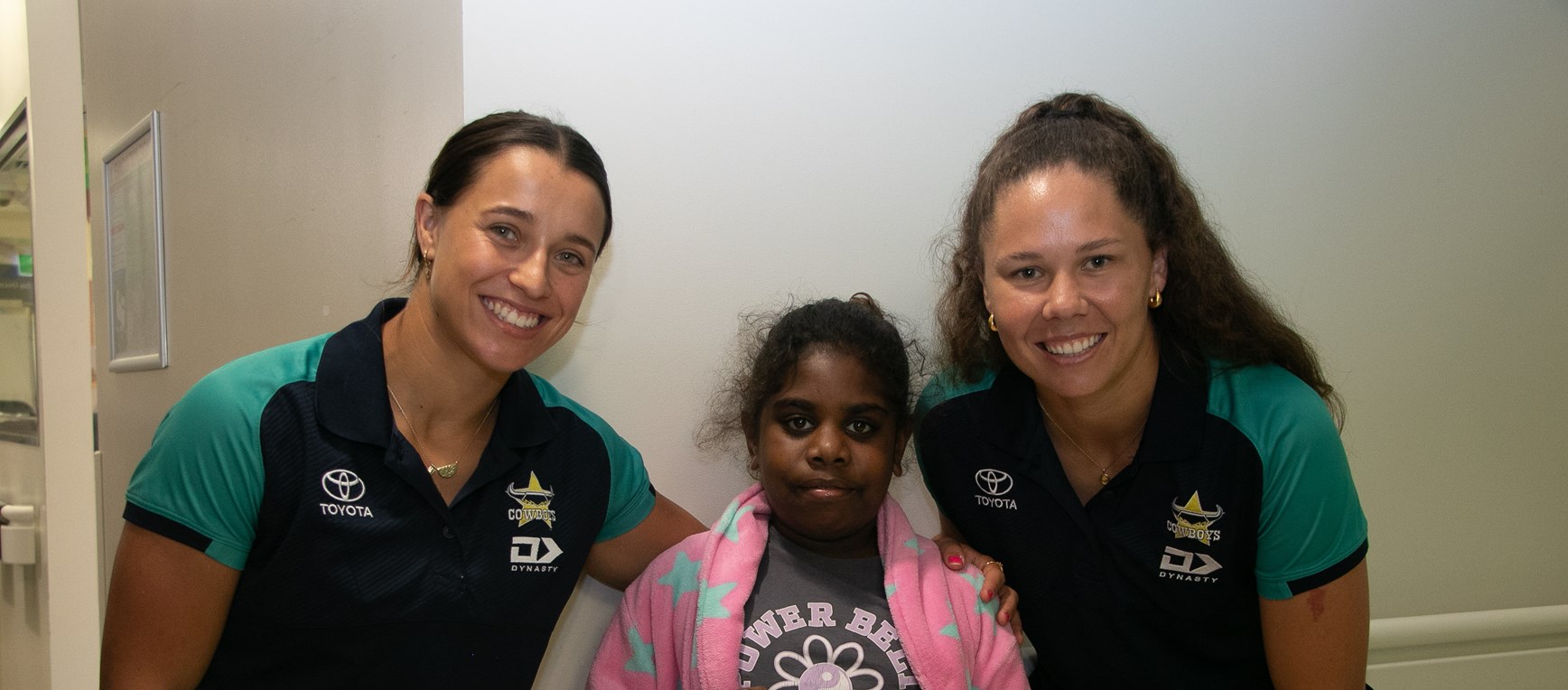 Cowboys brighten the day for Townsville Hospital patients