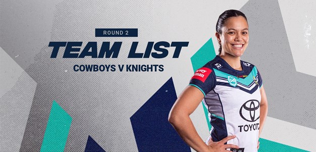 Cowboys NRLW team list: Round 2 v Knights