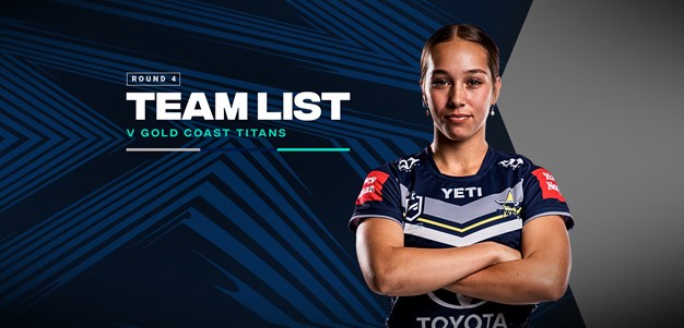 Cowboys NRLW team list: Round 4 v Titans