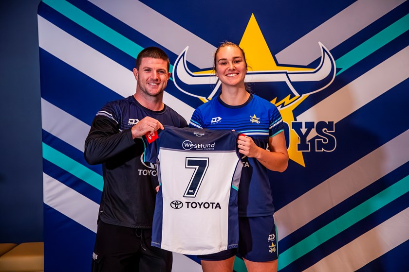 Gallery: Cowboys NRLW players presented with debut jerseys