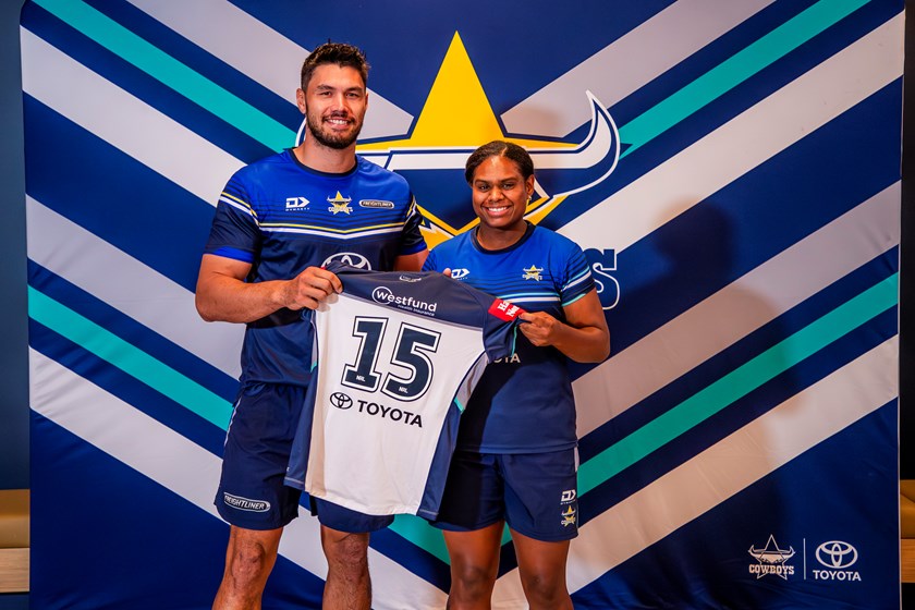 Gallery: Cowboys NRLW players presented with debut jerseys