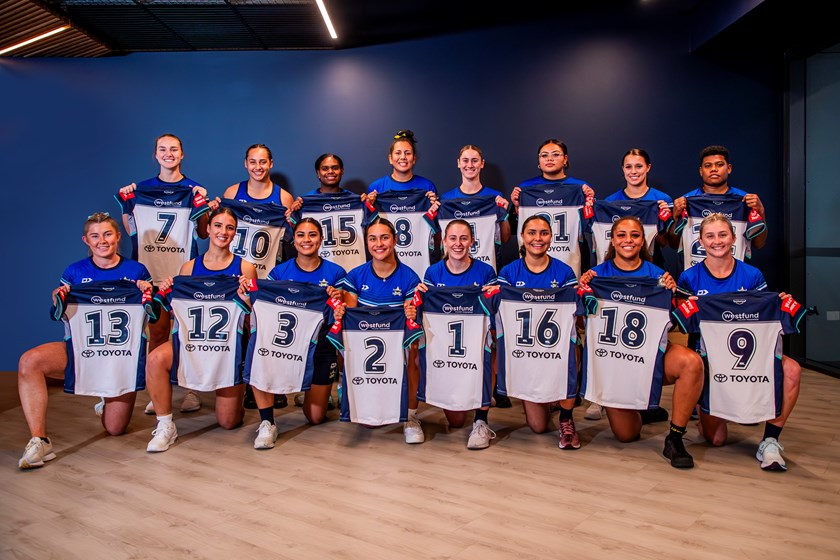 Gallery: Cowboys NRLW players presented with debut jerseys