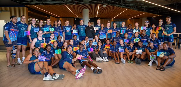 Student artwork a pre-game boost for NRLW Cowboys