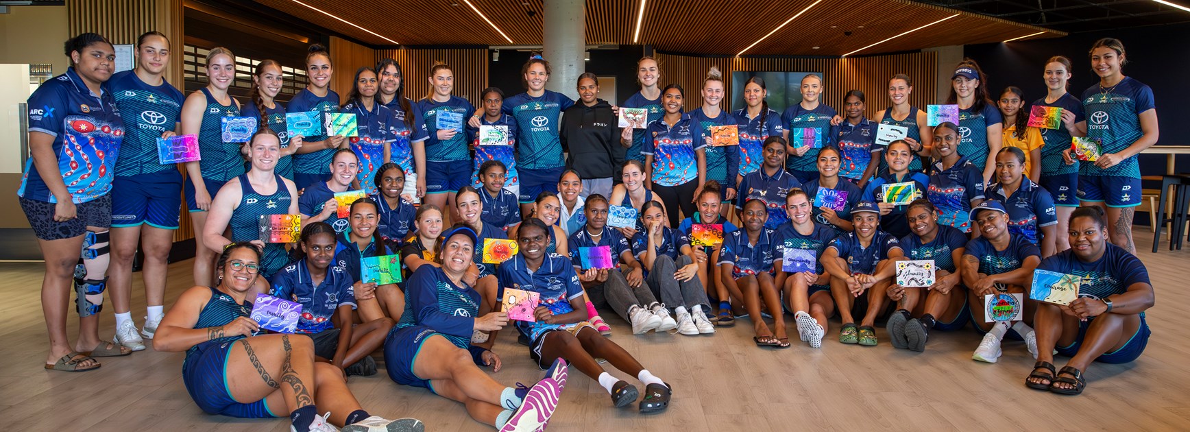 Student artwork a pre-game boost for NRLW Cowboys