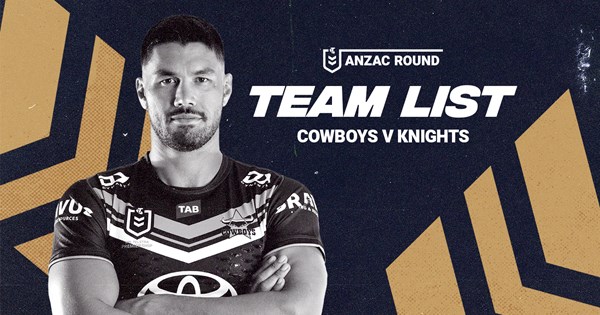 Cowboys team list: Round 8 v Knights | Cowboys