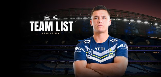 Cowboys NRL team list: Semi-Final v Sharks