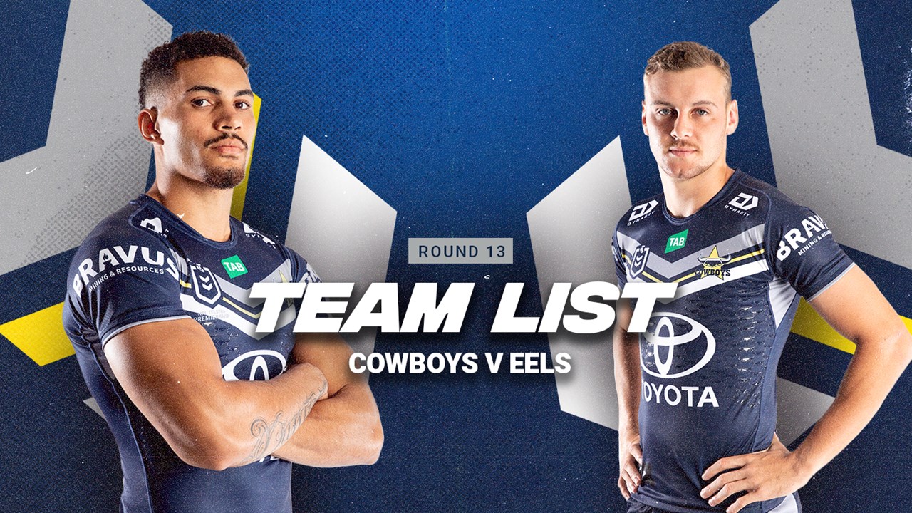 Cowboys team list: Round 13 v Eels