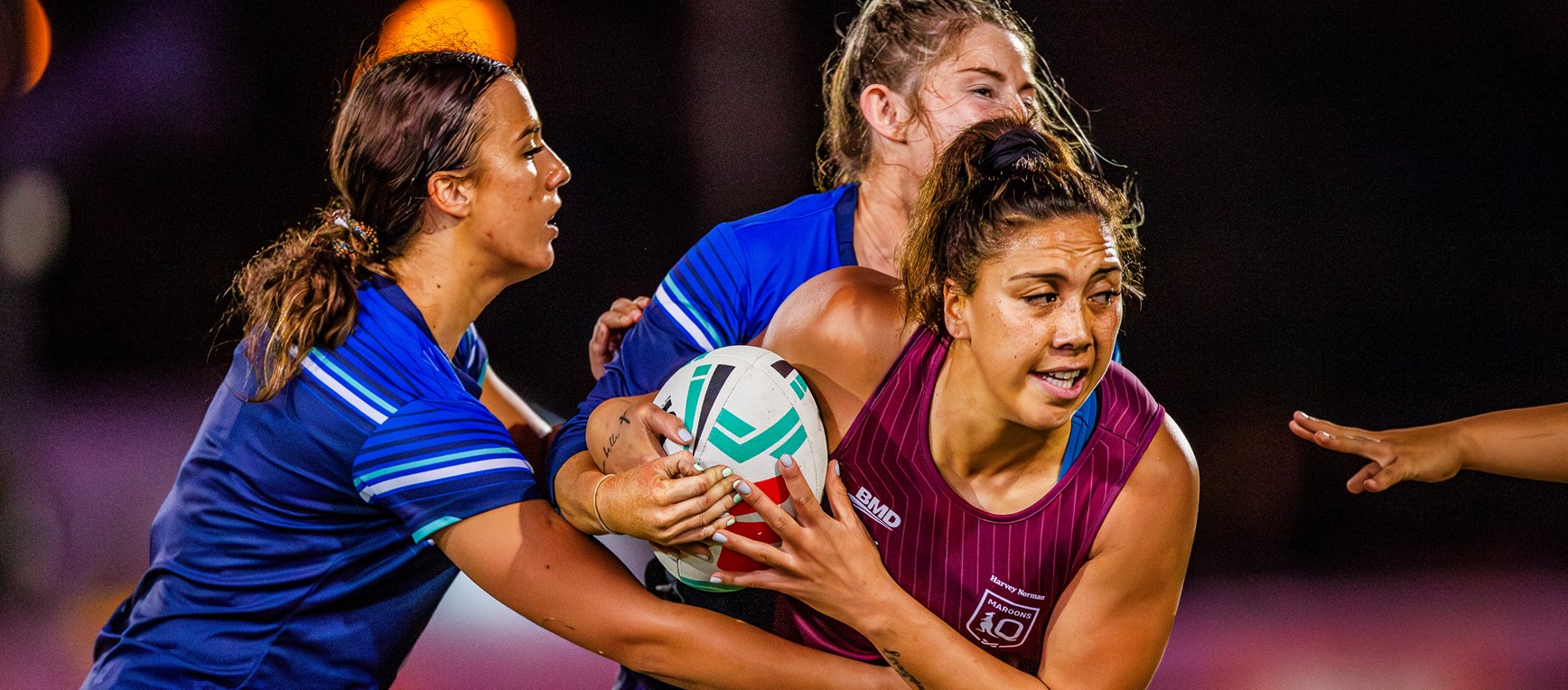 Cowboys NRLW team train against the female Maroons